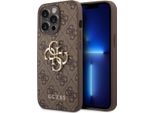 Guess Guhcp14L4Gmgbr Iphone 14 Pro6,1 BrąZowy/Brown Custodia Rigida 4G Grande Logo In Metallo