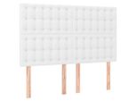 Vidaxl Testiere 4 Pz. Bianco 72X5X78/88 Cm Similcuoio