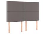 Vidaxl Testiere 4 Pz. Grigio 72X5X78/88 Cm In Similcuoio
