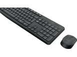 Logitech MK235, Dimensioni Complete (100%), Senza Fili, Rf Senza Fili, Grigio, Mouse Incluso