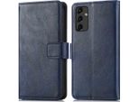 Custodia Per Cellulare Imoshion Per Samsung Galaxy A14 (5G)/Samsung Galaxy A14 (4G) - Flip Cover Libreria Flip - Blu Scuro