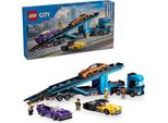 Trasportatore Di Auto Lego City Con Auto Sportive, Set Di 4 Auto Giocattolo Per Bambini E Bambine Dai 7 Anni In Su, Regalo Di Natale O Di Compleanno, 4 Minifigure Per Il Gioco Di Ruolo 60408
