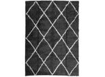 Vidaxl Tappeto Shaggy A Pelo Alto Moderno Nero E Crema 240X340 Cm