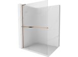 Mexen Kioto+ L Parete Doccia Con Mensola Walk-In 90 X 200 Cm, Striature, Oro Rosa - 800-090-123-60-09