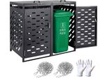 Cestino Per Rifiuti Vevor, 2X 240 L, Contenitore Per Rifiuti, Coperchio Per Rifiuti, Chiudibile A Chiave, Adatto A Cestini Per Rifiuti, Giardino, Cortile E Patio