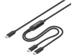 Manhattan Dual USB-C Ladekabel 100 W 2 M Schwarz