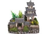 Ornamenti Ad Acqua "Asian Temple"" Con Piante 18,5 X 14,2 X 17 Cm"