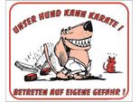 Cartello Di Avvertimento Nobby "Il Nostro Cane Sa Fare Karate"" 250 X 200 Mm"