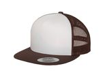 Flexfit 6006W | Cappello Trucker Classico - Colore: Marrone/Bianco/Marrone - Taglia: Unica