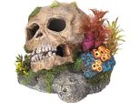 Ornamenti Acquatici "Totenkopf"" Con Piante 13,5 X 13,5 X 10,5 Cm"