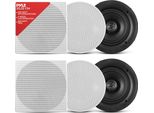 Diffusore Da Soffitto/Diffusore Da Parete Pyle Da 250 Watt Altoparlante Integrato-Altoparlante Piatto A 2 Vie Da 8" (20 Cm) Come Sistema Audio Stereo - Facile Installazione"