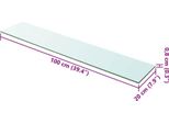 Vidaxl Scaffale In Vetro Trasparente 100X20 Cm