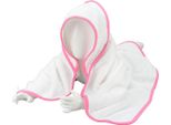 A&R 032.50 | Asciugamano Con Cappuccio Per Bambini / 75 X 75 Cm - Colore: Bianco/Bianco/Rosa - Dimensioni: 75 X 75 Cm
