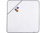 A&R 892.50 | Babiezz All-Over Asciugamano Con Cappuccio 75 X 75 Cm - Colore: Bianco/Grigio Antracite - Dimensioni: 75 X 75 Cm