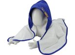 A&R 032.50 | Asciugamano Con Cappuccio Per Bambini / 75 X 75 Cm - Farbe: Bianco/Blu Vero/Blu Vero - GrößE: 75 X 75 Cm