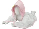 A&R 032.50 | Asciugamano Con Cappuccio Per Bambini / 75 X 75 Cm - Colore: Bianco/Rosa Chiaro/Rosa Chiaro - Dimensioni: 75 X 75 Cm