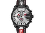 Chronograph Diesel "Mega Chief", Schwarz, Armbanduhren, Herren, Chronograph, Quarzuhr, Armbanduhr, Herrenuhr, Datum, Stoppfunktion, Leuchtzeiger