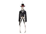 Scheletro In Frac Decorazione Da Appendere Per Halloween In Bianco E Nero 45 Cm - Taglia Unica