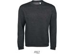 Sols 01168 | Felpa Da Uomo Spider 50% Cotone / 50% Poliestere - Colore: Charcoal Melange - Taglia: 3XL