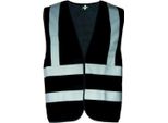 Korntex KX140 | Gilet Ad Alta Visibilità Con Quattro Strisce Riflettenti En Iso 20471 - Colore: Nero - Taglia: 5XL