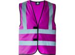 Korntex KX140 | Gilet Ad Alta Visibilità Con Quattro Strisce Riflettenti En Iso 20471 - Colore: Magenta - Taglia: Xxl
