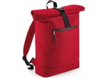 Bagbase BG286 | Zaino Roll-Top Riciclato, 32 X 44 X 13 Cm - Colore: Rosso Classico - Dimensioni: 32 X 44 X 13 Cm