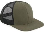 Beechfield B664 | Original Flat Peak 6 Panel Trucker Cap - Colore: Verde Oliva/Nero - Taglia: Unica