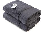 A&R AR604 | Eccellente Telo Da Bagno In Cotone Deluxe - 70 X 140 Cm - Colore: Grigio Scuro - Dimensioni: 70 X 140 Cm