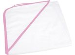 A&R 892.50 | Babiezz All-Over Asciugamano Con Cappuccio 75 X 75 Cm - Colore: Bianco/Rosa Chiaro - Dimensioni: 75 X 75 Cm