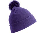 Result Winter Essentials RC028J | Junior Pom Pom Beanie Cappello Invernale Per Bambini - Colore: Viola - Taglia: Unica