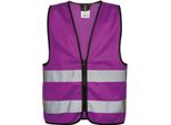 Korntex Kwrx | Gilet Di Sicurezza Per Bambini Con Cerniera EN1150 - Colore: Viola - Taglia: Xxs (3/4 Anni)