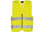 Korntex Kwrx | Gilet Di Sicurezza Per Bambini Con Cerniera EN1150 - Colore: Giallo Segnale - Taglia: Xs (3-6 Anni)