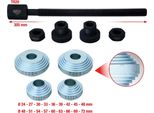 Ks Tools Set Di Utensili Universali Per Cuscinetti Ruota 9 Pezzi Ø 24 - 72 Mm - 150.2460