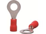 Quadrios 22C443 Capocorda Ad Anello Sezione (Max.)=1,5 Mm² Foro-Ø=6,5 Mm Parzialmente Isolato Rosso 1 Set (22C443)
