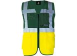 Korntex Kxmf | Gilet Di Segnalazione Multifunzione Executive - Colore: Verde Paramedico/Giallo Segnale - Taglia: L