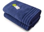 A&R AR504 | Asciugamano Da Bagno In Cotonelogico - 70 X 140 Cm - Colore: French Navy - Dimensioni: 70 X 140 Cm