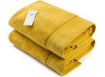 A&R AR604 | Asciugamano Da Bagno Eccellente Cotone Deluxe - 70 X 140 Cm - Colore: Senape - Dimensioni: 70 X 140 Cm