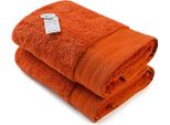 A&R AR604 | Asciugamano Da Bagno Eccellente Cotone Deluxe - 70 X 140 Cm - Colore: Rosso Mattone - Dimensioni: 70 X 140 Cm