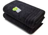 A&R AR504 | Asciugamano Da Bagno Biologico In Cotonelogico - 70 X 140 Cm - Colore: Nero - Dimensioni: 70 X 140 Cm