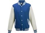 Just Hoods JH043 | Giacca Varsity / Giacca College - Colore: Royal Blue/White - Taglia: Xxl