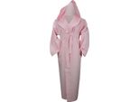 A&R 028.50 | Robezz® Accappatoio In Cialda Con Cappuccio Accappatoio Con Cappuccio - Colore: Rosa Chiaro - Taglia: 3XL