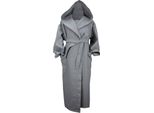 A&R 028.50 | Robezz® Accappatoio In Cialda Con Cappuccio Accappatoio Con Cappuccio - Colore: Grigio Antracite - Taglia: 3XL