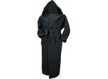 A&R 028.50 | Robezz® Accappatoio In Cialda Con Cappuccio Accappatoio Con Cappuccio - Colore: Nero - Taglia: 4XL