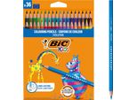 Bic Kids 950526 Matite Colorate Ecolutions Evolution, 36 Pezzi / 36 Colori