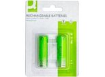 Q-Connect® KF15165 Batterie Ricaricabili Ricaricabili - Mignon/Aa/Hr6, 1,2 V, 2 Pezzi