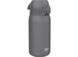 Ion8 Biberon Per Bambini, Acciaio Inox Leggero 400 Ml, Non Isolato, A Prova Di Perdite, Apertura Con Una Sola Mano, Chiusura Sicura, Lavabile In Lavastoviglie, Coperchio Incernierato, Maniglia Per Il Trasporto, Facile Da Pulire, Grigio