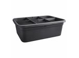 Vaso Per Piante Elho 7,4 X 76 X 26,8 Cm In Plastica Nera Quadrata