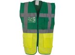 Yoko - Gilet "Executive"" Per Uomo/Donna Unisex PC5507 (S) (Verde Bottiglia/Giallo)"