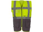 Yoko - Gilet "Executive"" Uomo/Donna Unisex PC5507 (S) (Giallo/Grigio)"