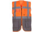 Yoko - Gilet "Executive"" Per Uomo/Donna Unisex PC5507 (3XL) (Arancione/Grigio)"